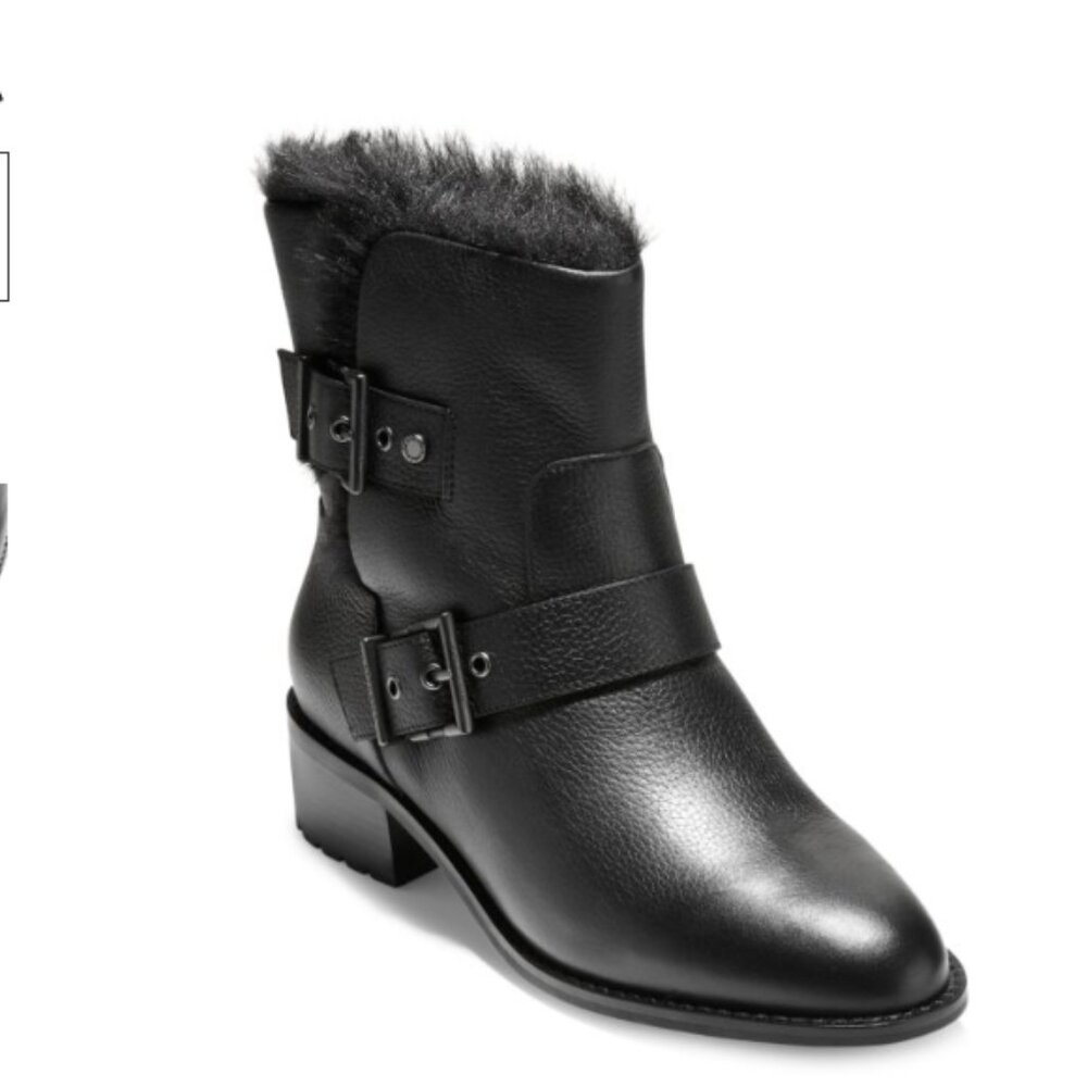 Cole Haan Newburg Neela Faux Fur Booties 8
